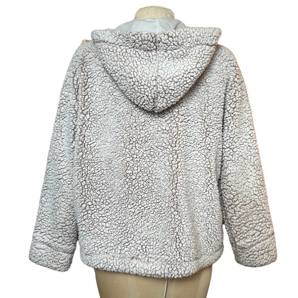 Cupio Anthropologie Teddy Sherpa Jacket Sweater Fleece Cream XL‎ - Picture 6 of 15